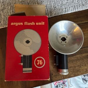 Vintage Argus Flash Unit Model 76 w/Original Box Mid-Century Camera Accessory